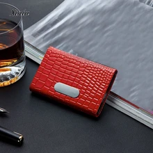 Новое поступление, высококачественная искусственная кожа, Женская визитница с крокодиловым узором, визитница