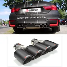 2.36 inch 1 Пара АК Стиль Универсальный Автомобиль Выхлопные трубы Глушителя Трубы Из Нержавеющей Стали С Углеродного Волокна akrapovic