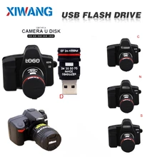 Флеш-накопитель usb 32 ГБ флеш-накопитель 128 ГБ мультипликационная зеркальная камера флеш-накопитель 64 ГБ 8 ГБ 4 ГБ u Диск высокоскоростной USB 2,0 флешка, подарок
