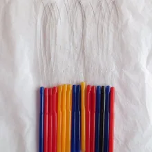 20 шт пластиковая петля Тяговая игла микро кольцо для наращивания волос Нитевдеватель