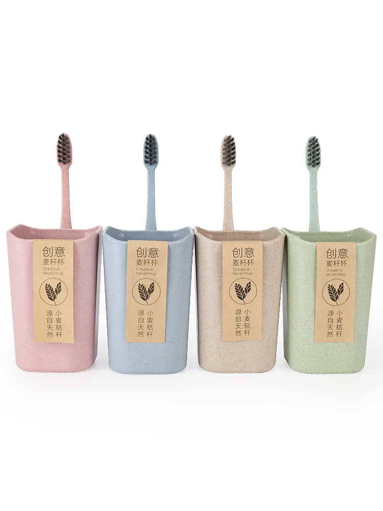 Home accessories,creative anti scaling wheat straw cup mug,toothbrush