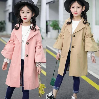 

New Fashion Casual Girl Jackets Coat Solid Color Kids Baby Girls Outwear Jackets Warm Spring Autumn Windproof Children Clothes