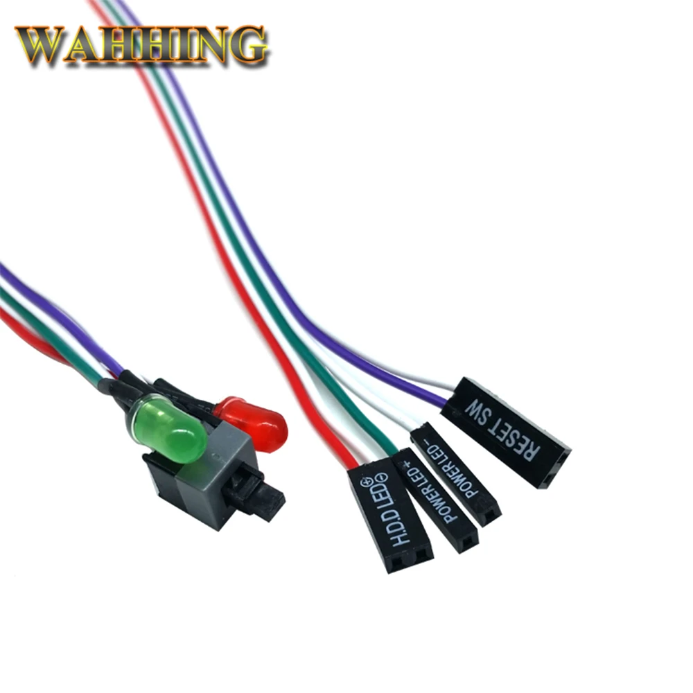 1pcs Desktop Computer Pc Case Power Cable Sw Switch Restart Switch