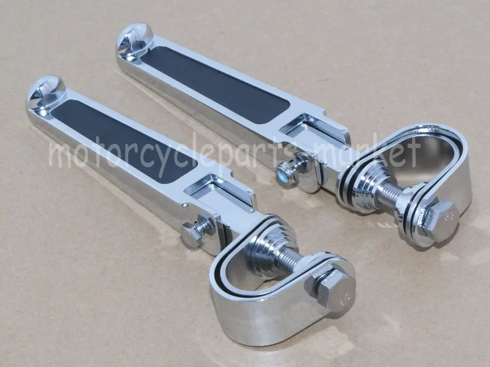 Black Anti-Vibrate Engine Guard Foot Pegs Clamps For Victory Cross Country