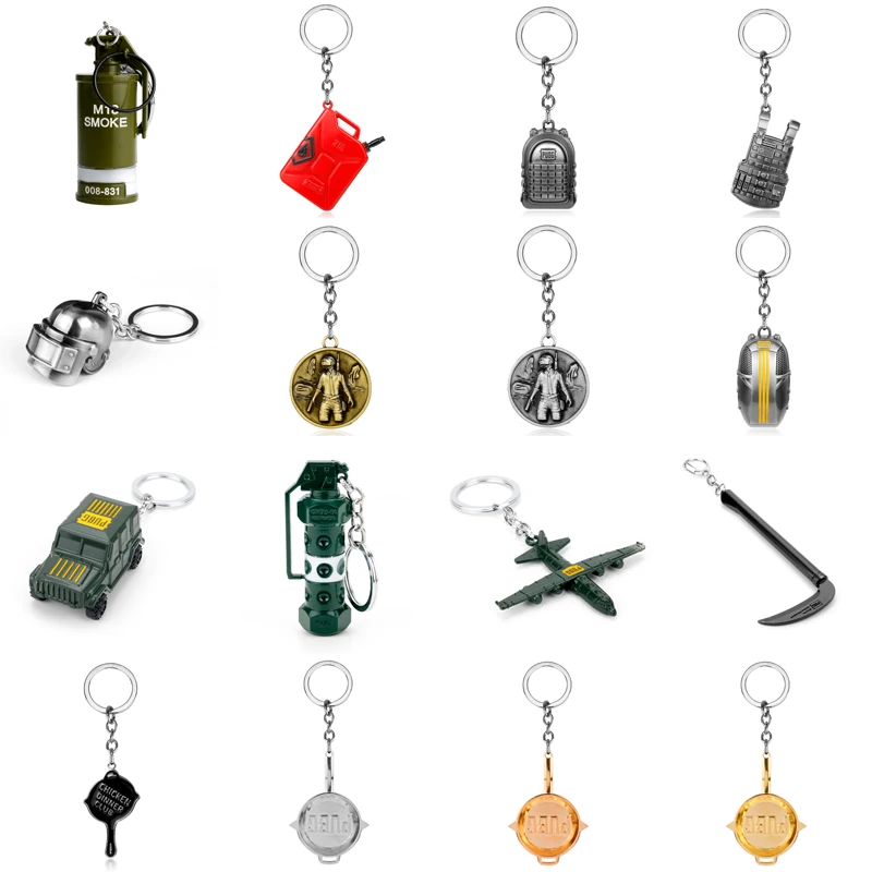 

Game PUBG Series Playerunknown's Battlegrounds Keychain 3D Level 3 Body Armored Vest Military Men car keyrings