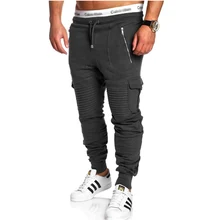 Спортивные штаны, Мужская одежда для тренировок и бодибилдинга, повседневные камуфляжные спортивные штаны с несколькими карманами, штаны для бега 3XL