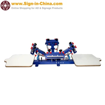 

High Quality 4 Color Screen Printing Press Printer Machine Equipment 2 Station DIY T-shirt with Easy Adjusting System