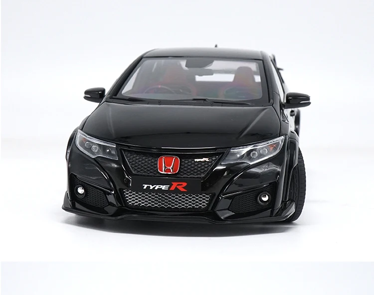 1:18 литья под давлением модель для Honda Civic Тип R Черный сплав игрушечный автомобиль миниатюрная коллекция подарки TYPER MK10