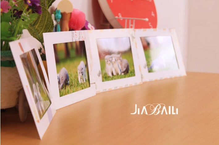 4x6 inch Photo Frame Paper Photo Frame with Wood Clips and Hemp