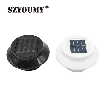 

SZYOUMY 50PCS Outdoor Solar Powered 3 LED Cool White/Warm White Light Fence Gutter Garden Yard Roof Wall Lamp