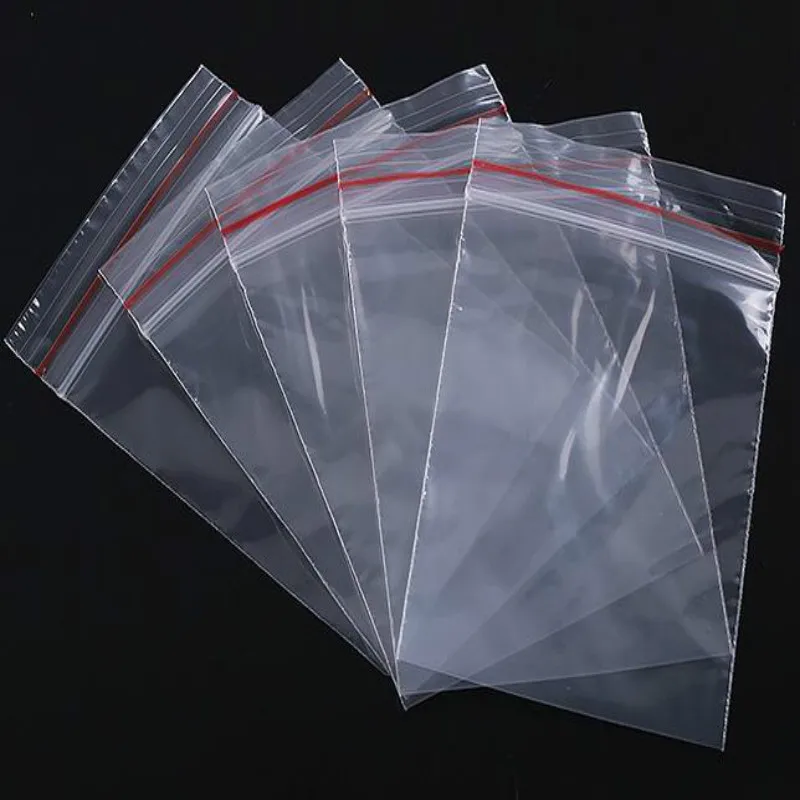 100pcs/lot Clear Plastic Bag Transparent Bags Ziplock Packaging Self Adhesive Seal Waterproof Bags 19040201