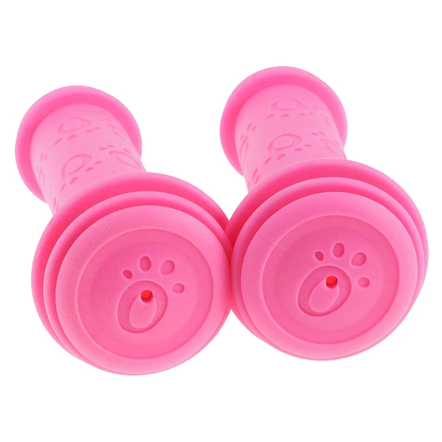 Perfeclan Children's Bike Handle Handlebar Cover Kids Bicycling Non-slip Soft Handlebar Grip Protector Rose Red 3