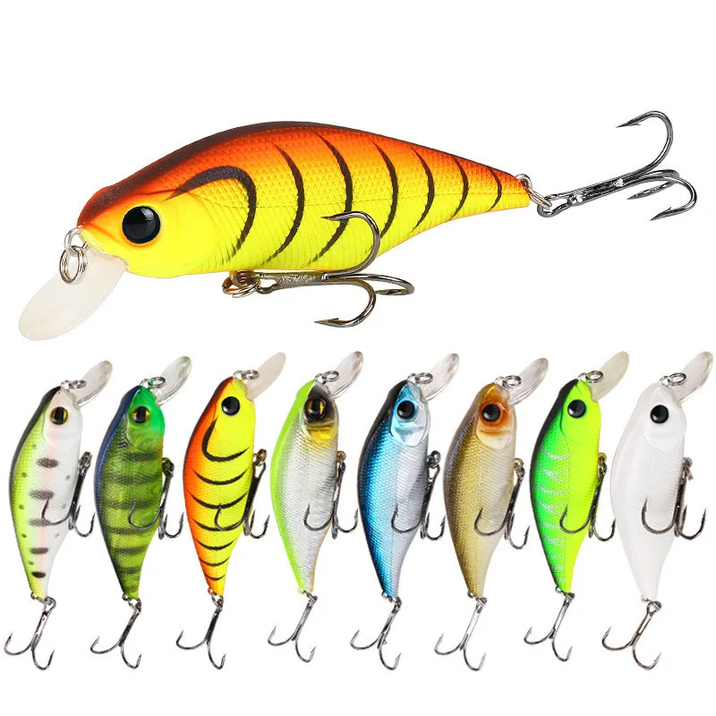 

8Pcs/lot 92mm 13.4g 3D Eyes Lifelike Fishing Bait Lures Tackle Artificial Wobblers Crankbait 2 Treble Hooks Fishing Bait For Sea