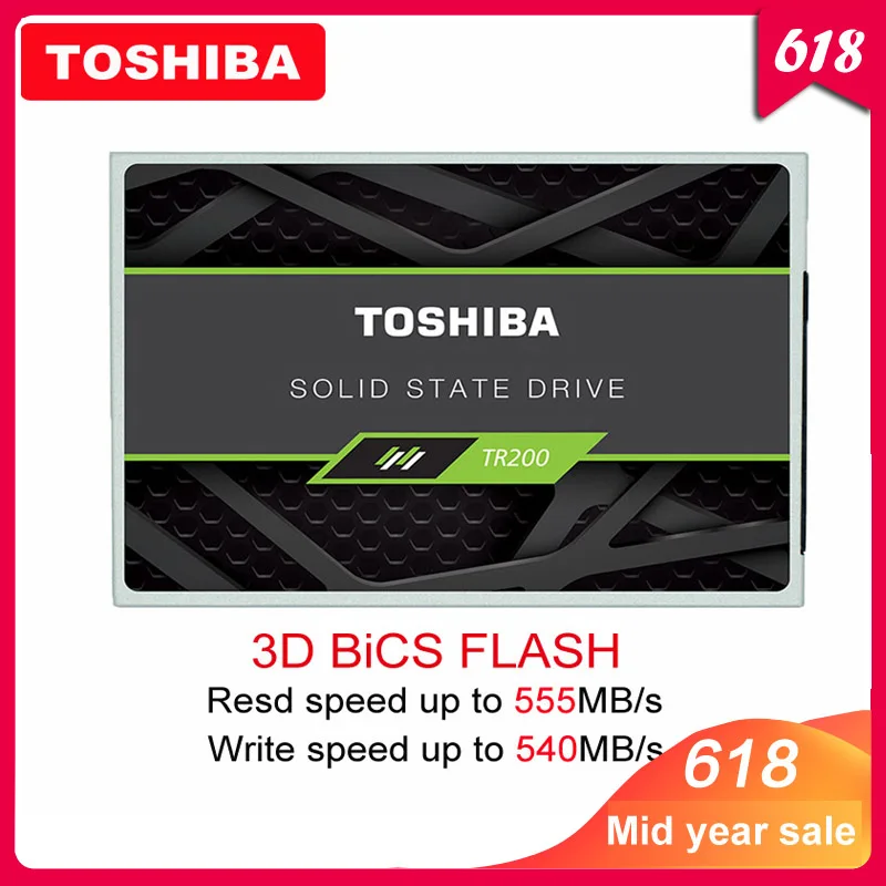 

100% TOSHIBA 240GB Solid State Drive OCZ TR200 480GB 64-layer 3D BiCS FLASH TLC 2.5" SATA III 960GB Internal Disk for PC Laptop