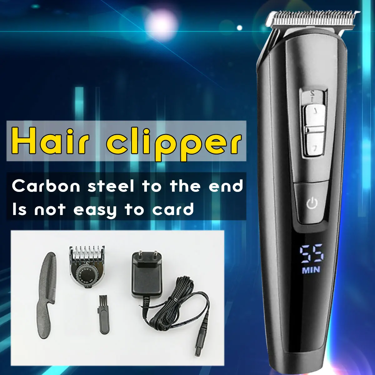 

Kemei 10 IN 1 Professional Digital Hair Trimmer Fast Charging Hair Clipper Trimmer For Head Hair /Ear / Nose / Eyebrow Men Gifts