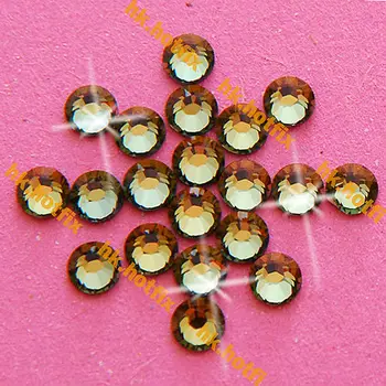 

GENUINE Swarovski Elements ss16 ( 288 pieces ) Tabac ( TAB ) Iron on 16ss Hot-fix Flatback Craft Crystal Bead Hotfix rhinestones