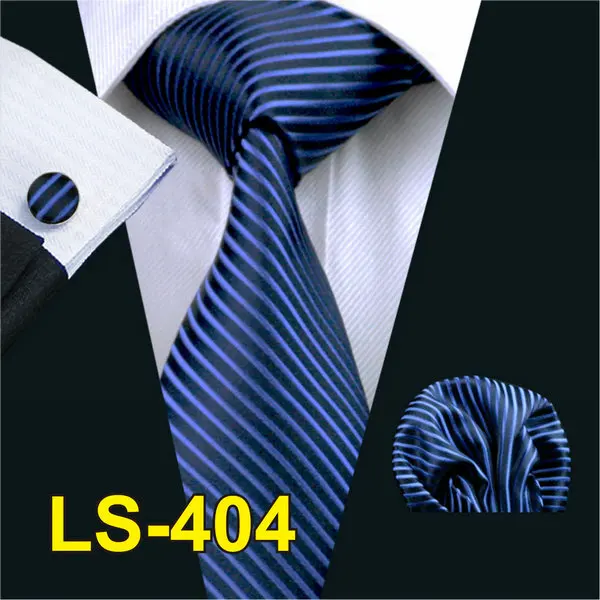LS0404 LS-822, мужской галстук, черный, Пейсли, шелк, классический, Barry. Wang, галстук, Hanky, запонки, набор для мужчин, официальный, Свадебный, для вечеринки, для жениха - Цвет: LS0404