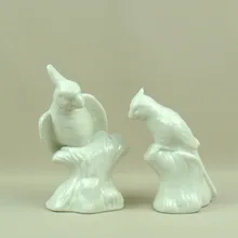 Фарфоровая скульптура попугая ручная работа керамика Макау миниатюрное украшение искусство и ремесло аксессуары для шкафа и украшение для полок