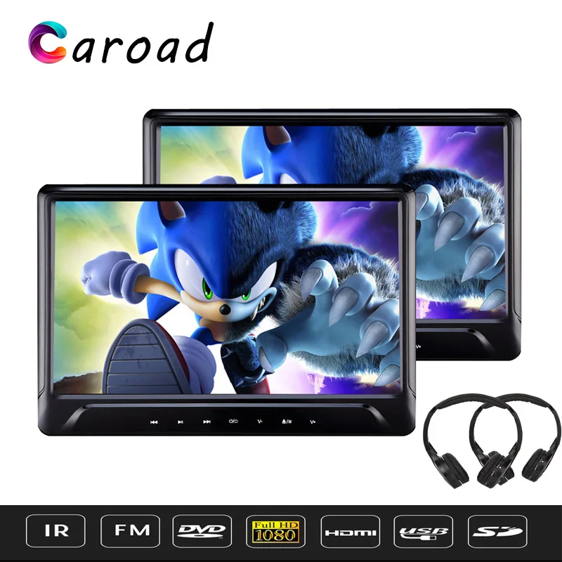 

Caroad Car DVD Player Headrest 11.6 Inch HD 1080P Touch Button Screen Car Display Support USB/SD/IR/FM/HDMI/Speaker/Game MP5
