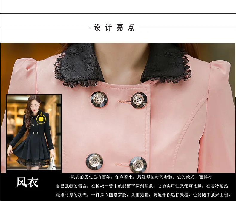Coréen Grande 6xl Paragraphe Nouveau Dames En Taille blue pink Double Black Hiver L Long Manteau De Slim Femmes 2014 breasted w4aqqYxS