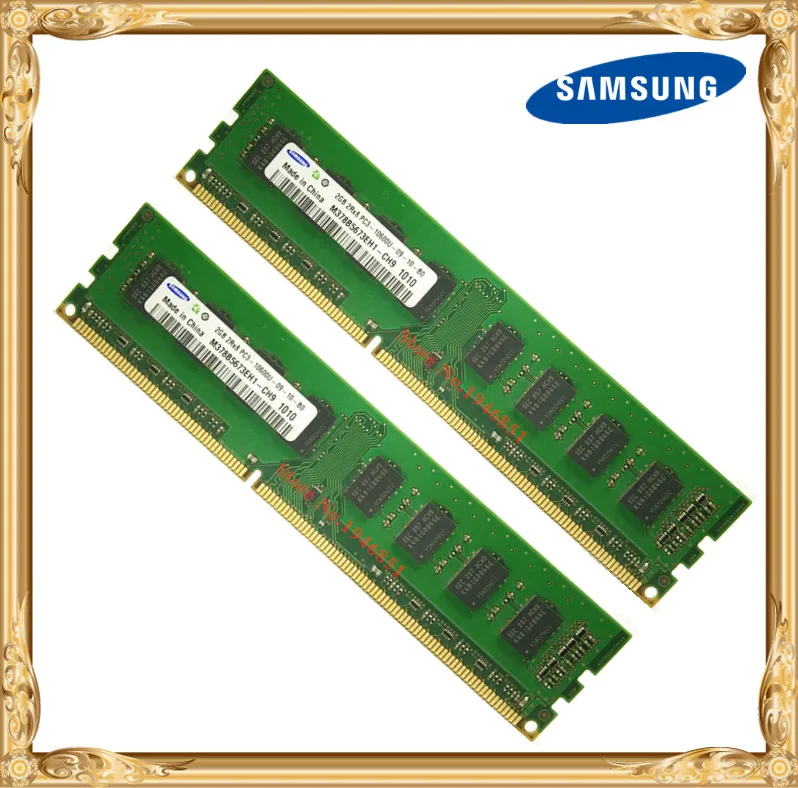 Samsung Desktop memory DDR3 4 ГБ 2x2GB 1333MHz PC3-10600U ПК Оперативная память 2G 4G 10600 1333 240pin