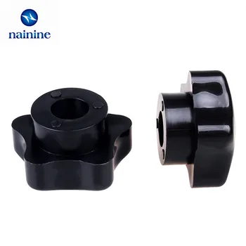 

2Pcs M6 M8 M10 M12 M14 Plum Bakelite Hand Tighten Nuts Handle Star Mechanical Black Thumb Nut A006