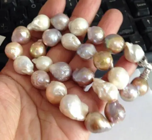 

ddh001556 stunning 15-18mm Australian south sea multicolor pearl necklace 18inch