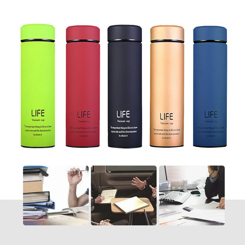 IVYSHION 500ml Insulate Thermos Tea Vacuum Flask With Filter Stainless Steel 304 Thermal Cup Coffee Mug Water Bottle Thermocup