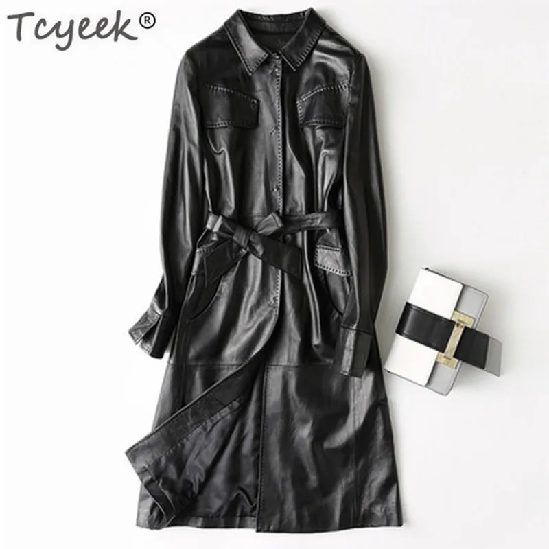 Tcyeek Femmes En Cuir Veritable Veste De Luxe En Cuir Veritable Montone Veste Printemps Automne Naturel En Peau De Mouton Manteau Femme 2020 Lwl1447 Aliexpress