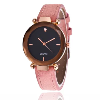 

2018 new scale dial leather strap casual fashion movement atmosphere precision popular women's quartz watch