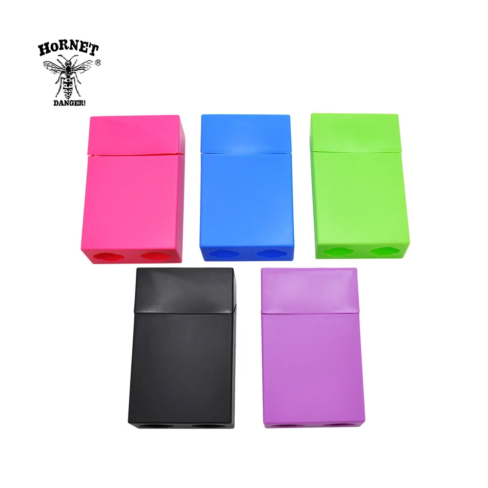 

HORNET Portable Man/Woman Plastic Cigarette Case Cover 91MM*59MM*25MM Fashion Hard Plastic Cigarette Box Sleeve