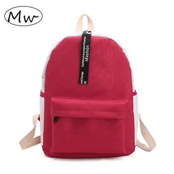 

Travelling Backpack Girls Fashion with Ribbon Polyester Travel Laptop College School Bags For Teenagers High Quality Female Bag