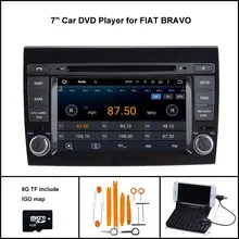 Android 7.1 4 ядра dvd-плеер автомобиля для Fiat Bravo Авто GPS автомобилей Радио стерео + 1024×600 HD экран WI-FI + DSP + RDS + 16 ГБ flash
