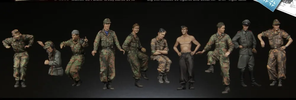 

1/35 Waffen-SS Panzer Crew, Kursk 1943 Big Set (10 people)