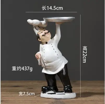 Статуэтка шеф-повара из смолы для кухни, торта, пекарни, шеф-повара, миниатюрная статуя повара для дома, кухни, ресторана, бара, кафе, Декор - Цвет: 1