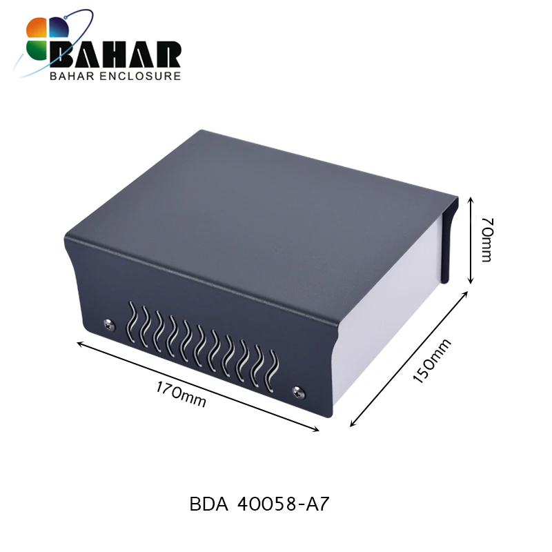 Железная коробка для электроники, коробка для самостоятельного подключения проводов, чехол для инструментов, заказной Настольный Корпус 150*170*70 мм - Цвет: BDA40058-A7