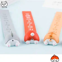 Креативные закладки с изображением животных из мультфильмов, котов, хомяков, ягодиц, новинка, книга для чтения, подарок для детей, детские канцелярские принадлежности