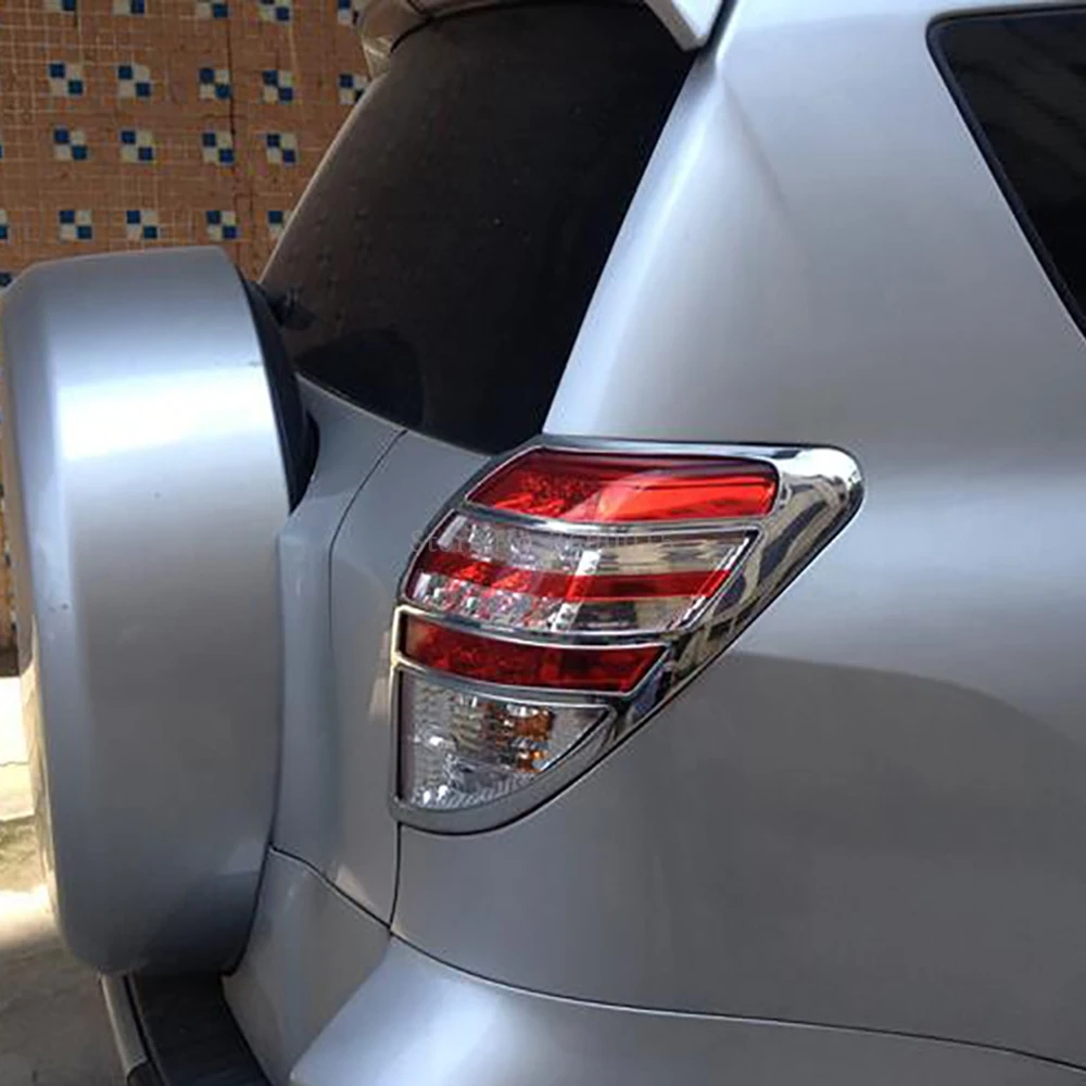 

For Toyota RAV4 2009 2010 2011 ABS Chrome Tail Light Rear Lamp Cover Taillamp Shell Taillight Frame Car Exterior Accessories
