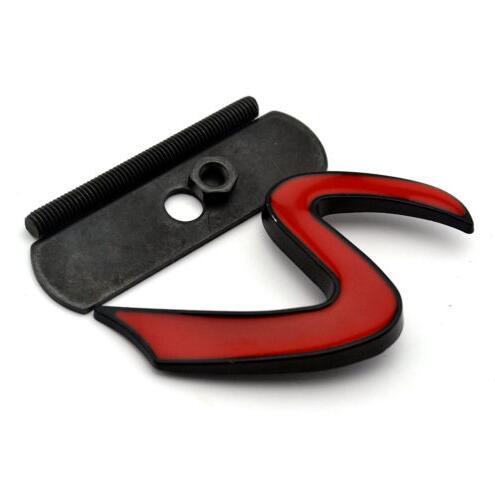 PCS S Emblem car stickers Front Grille Badge for Mini Cooper S R56 R57 R55 R60 Grill EMBLEM Car Styling