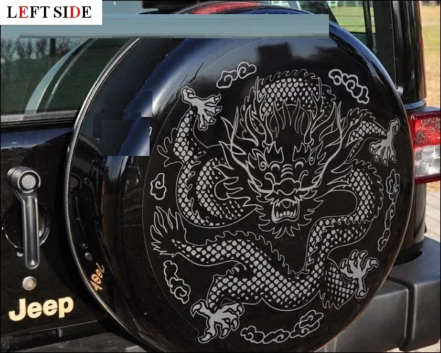 

LEFT SIDE 3d Car Sticker Customizable Dragon Totem Spare Wheel Car Styling Styling Exclusive Custom Models Car Modification