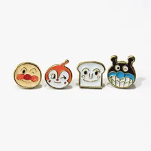

Anpanman cartoon cosplay earring Baikinman fashion funny asymmetrical women's Ear Piercing Stud earrings Sieraden Jewelry gifts