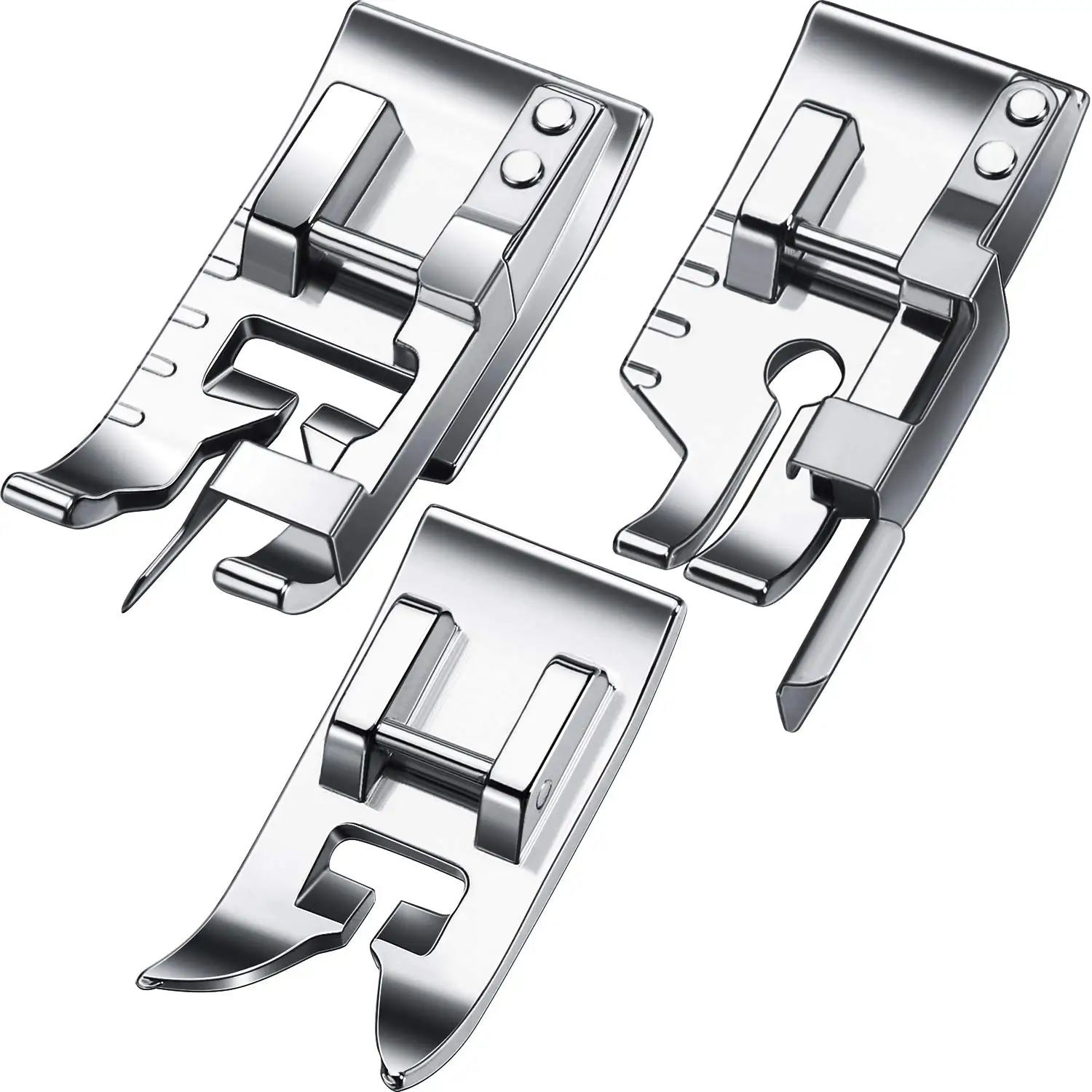 

3 Pieces Stitch 1/4 Inch Quilting Patchwork Presser Foot Set Suitable for Household Multi-Function Sewing Machines