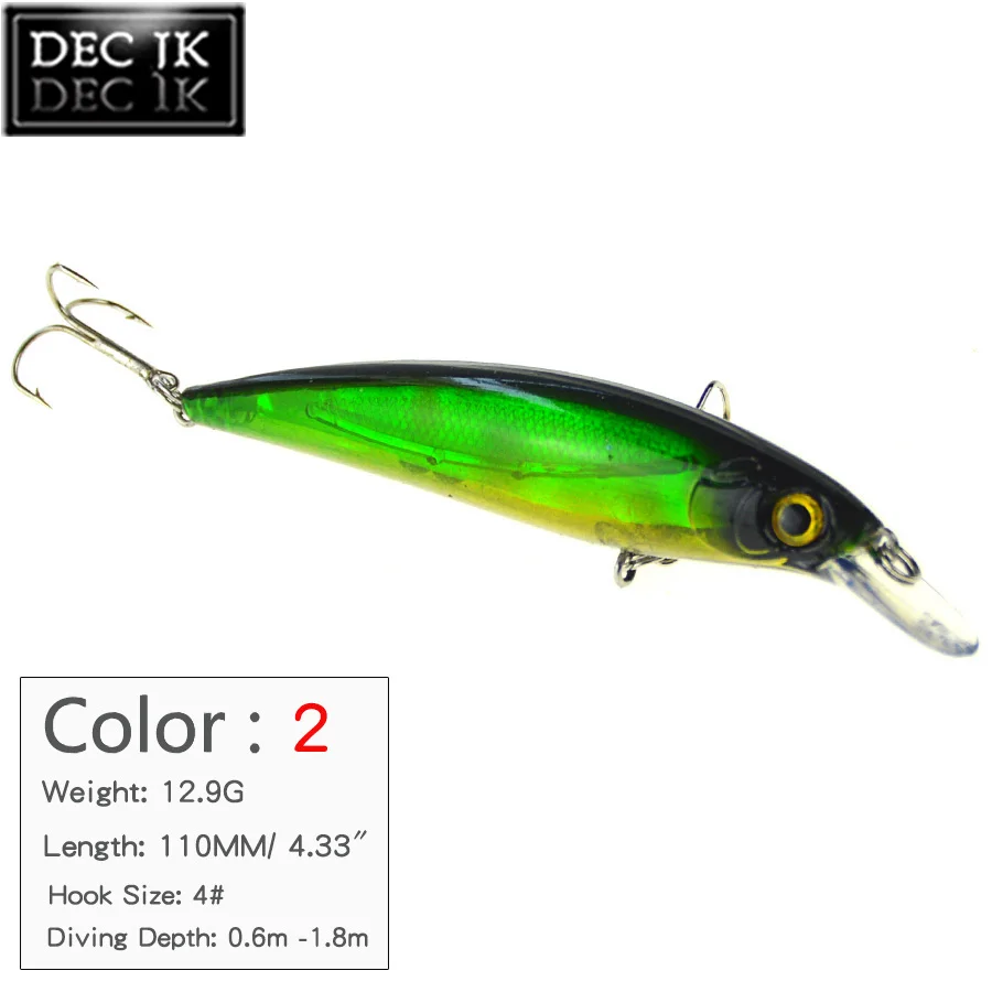 1PCS Crankbaits Minnow Suit For Plastic Hard Fishing Lure Fake Bait 3D Fish Eyes Tackle Artificial Saltwater Lures With Hooks (2)