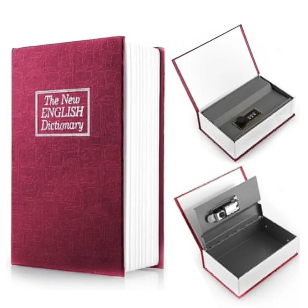 

4 Color MIni Home Security Dictionary Key Book Safe/Lock Box/Storage/Piggy Bank Creative Money Box Home Accessories
