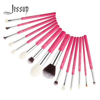 

Jessup Breauty Professional Makeup Brushes Set 15pcs Rose-carmine Powder Highlighgter Eyeliner Blender Cosmetic Tool T202