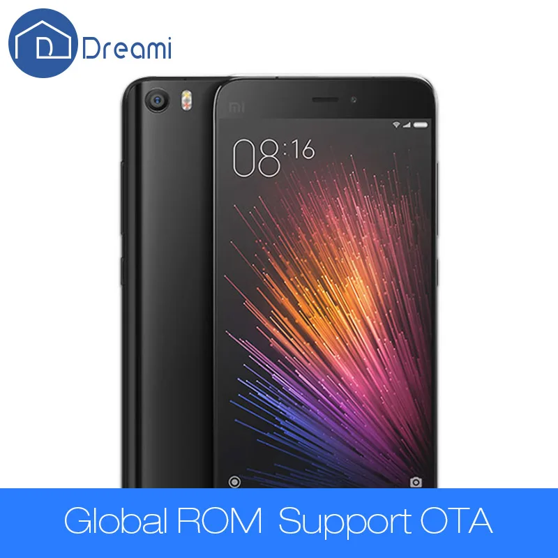 Dreami Original Xiaomi Mi5 Prime Cellphone 3GB RAM 64GB ROM Snapdragon 820 Quad core 5.15 inch 16MP Dual Sim 4K Mi 5 Fingerprint