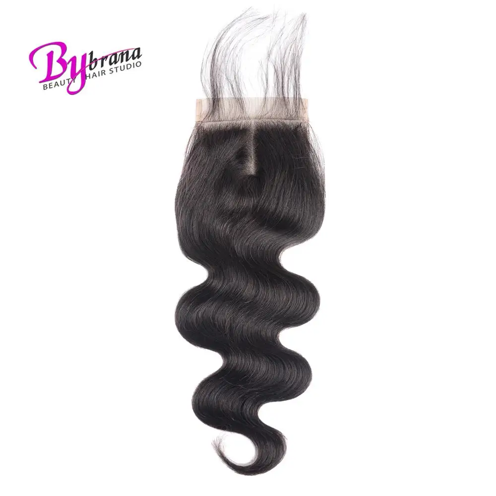  Brazilian Body Wave Closure Free Three Middle Part 100% Remy Human Hair Lace Closure With Baby Hair Natural Color Bybrana (13)