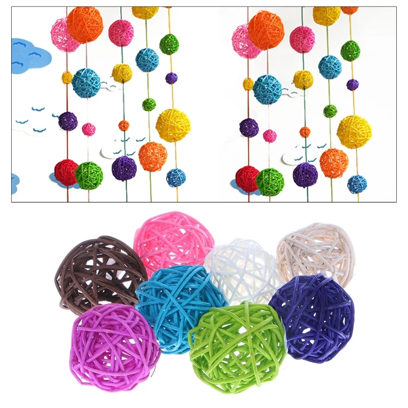 

5 pcs Lovely Rattan Balls Sepak Takraw Christmas Birthday Home Party Decorations