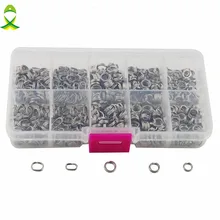JSM 200 шт, нержавеющая сталь, рыболовные раздельные кольца, смешанные размеры, круглые овальные раздельные кольца для рыбалки, приманки, рыболовные коннекторы, набор с коробкой