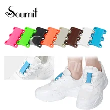 Soumit Магнитная застежка на пряжке ленивые шнурки для обуви шнурки магнитные шнурки металлические легко шнуровка повседневные шнурки пряжки украшения